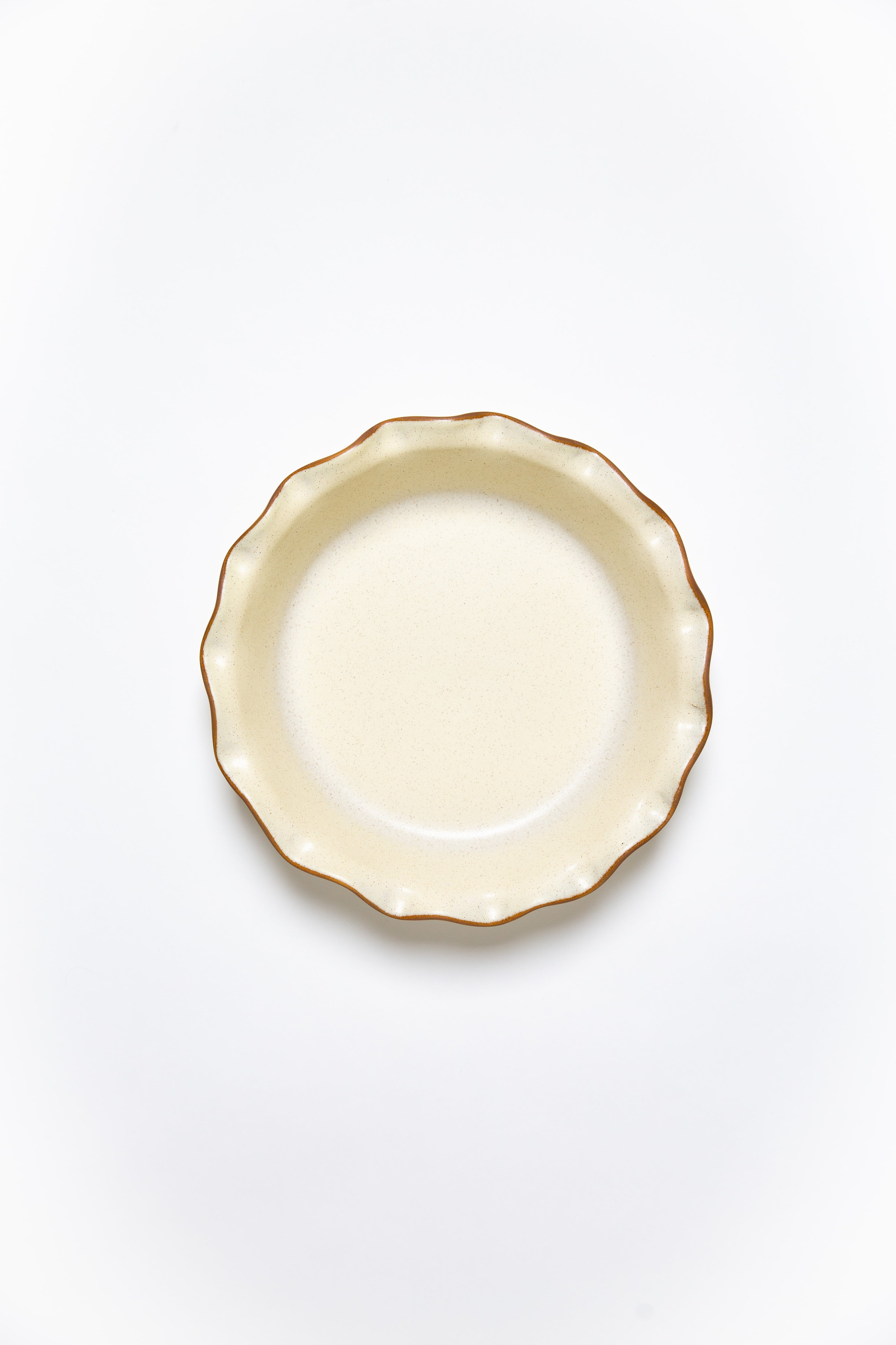 Pie Dish – Deep Fluted Edge - Eggnog | Bakeware
