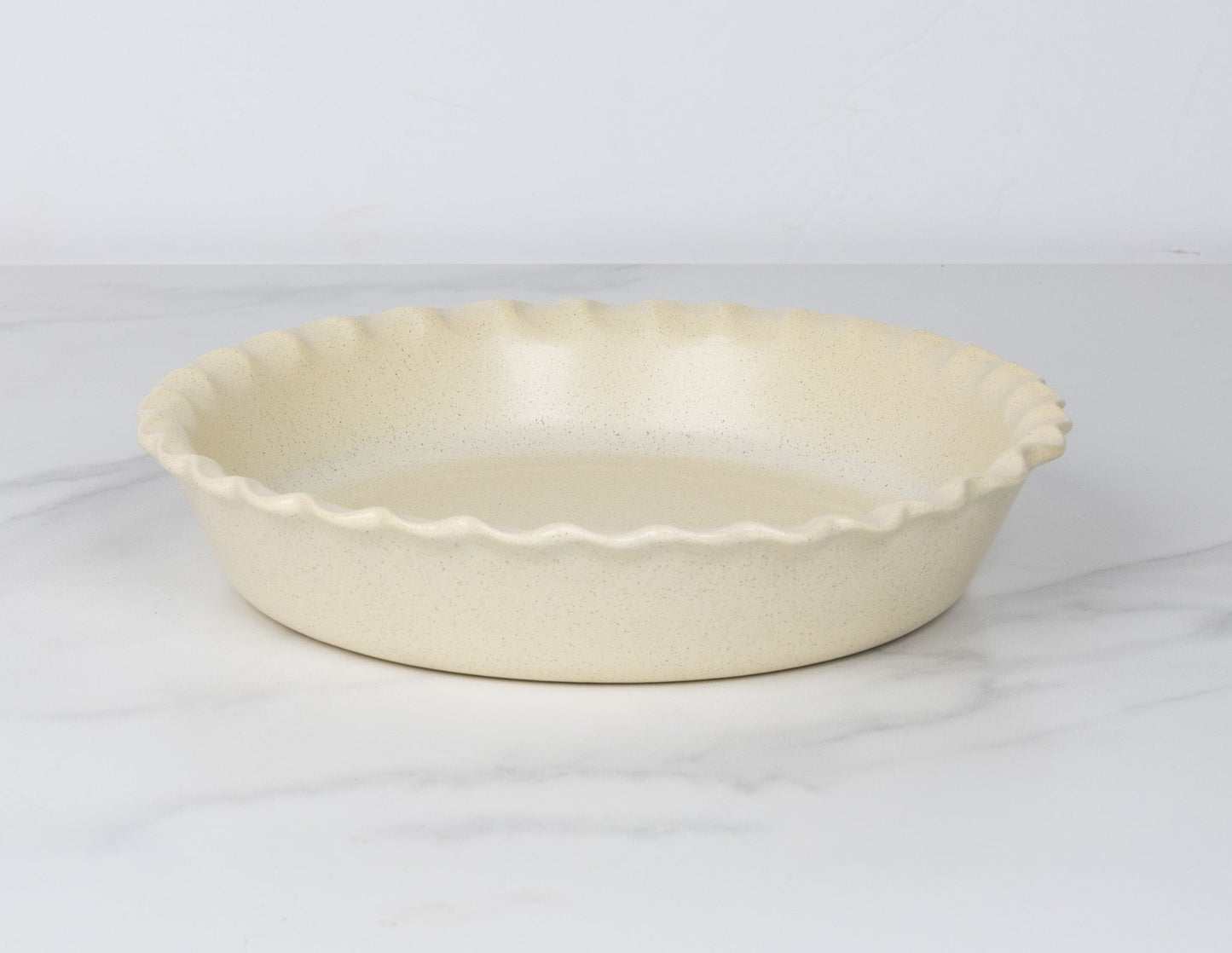 Pinched-Pie Dish-Standard-Color Egg Nog
