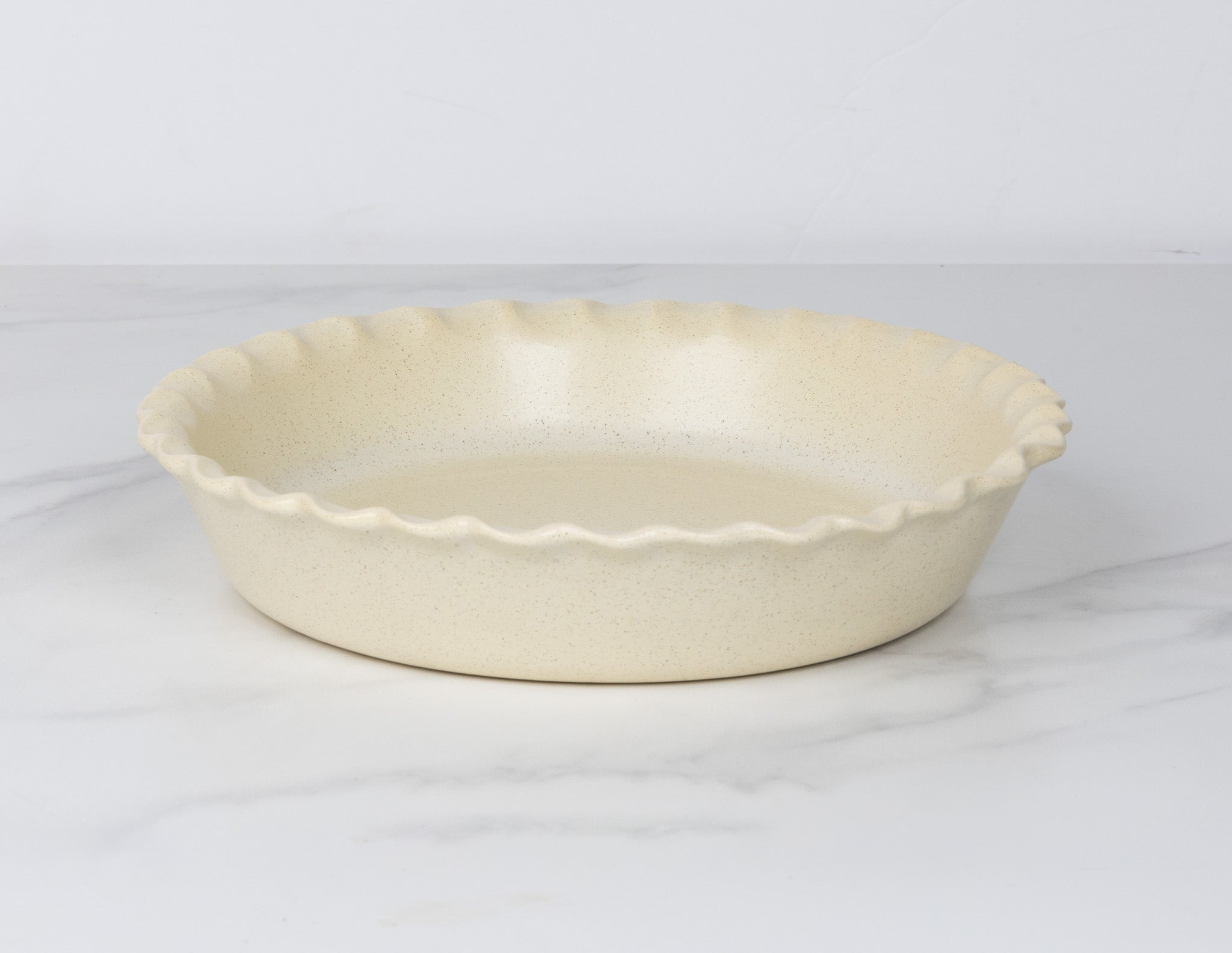 Pinched-Pie Dish-Standard-Color Egg Nog