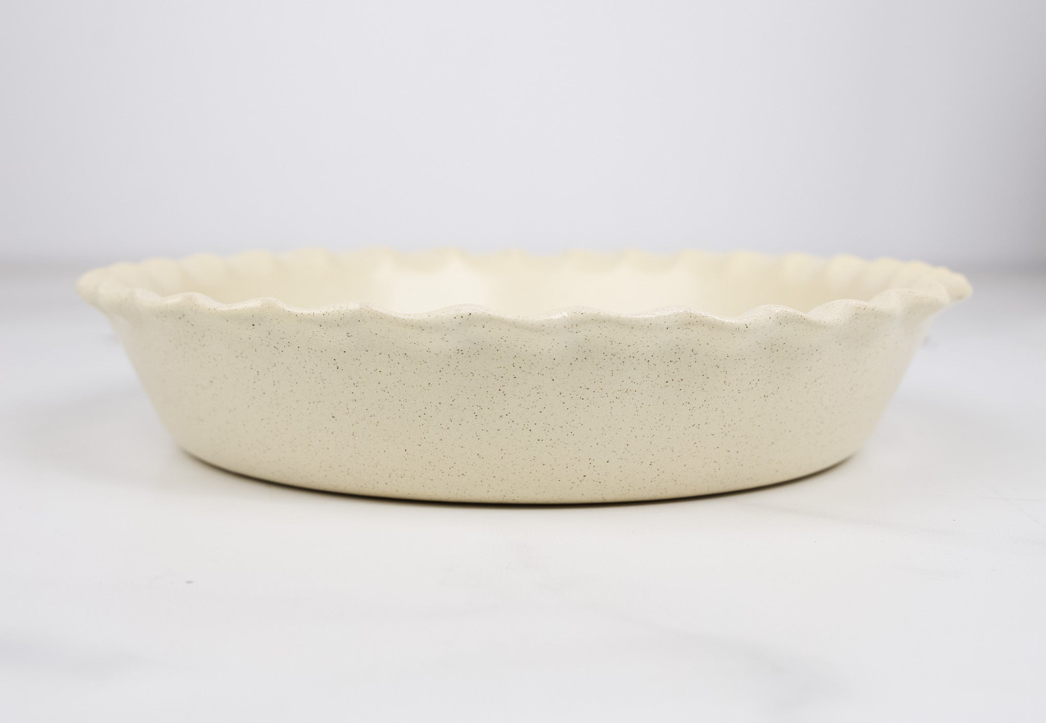 Pinched-Pie Dish-Standard-Color Egg Nog