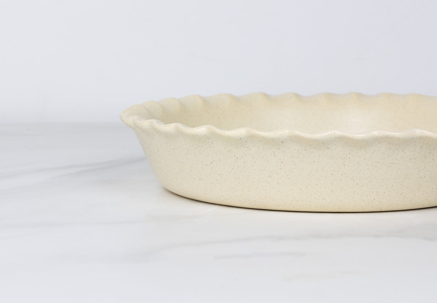 Pinched-Pie Dish-Standard-Color Egg Nog
