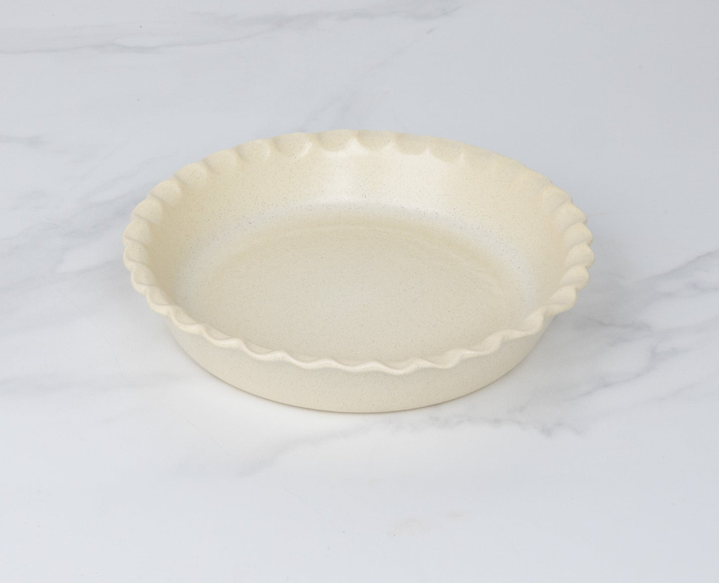 Pinched-Pie Dish-Standard-Color Egg Nog