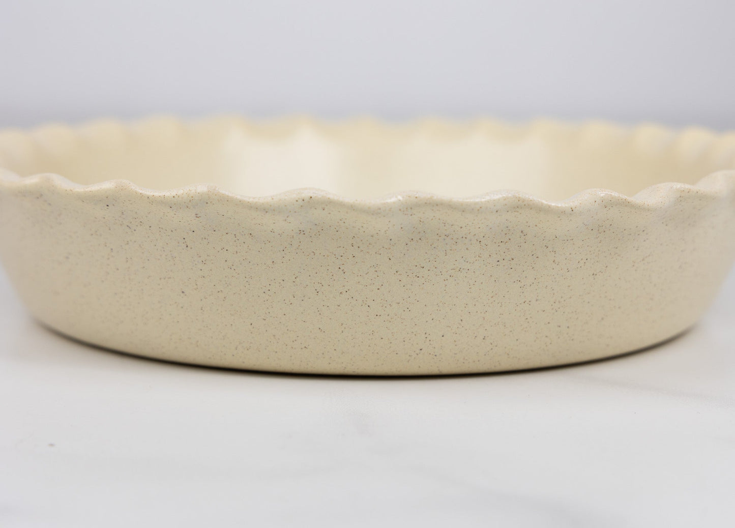 Pinched-Pie Dish-Standard-Color Egg Nog